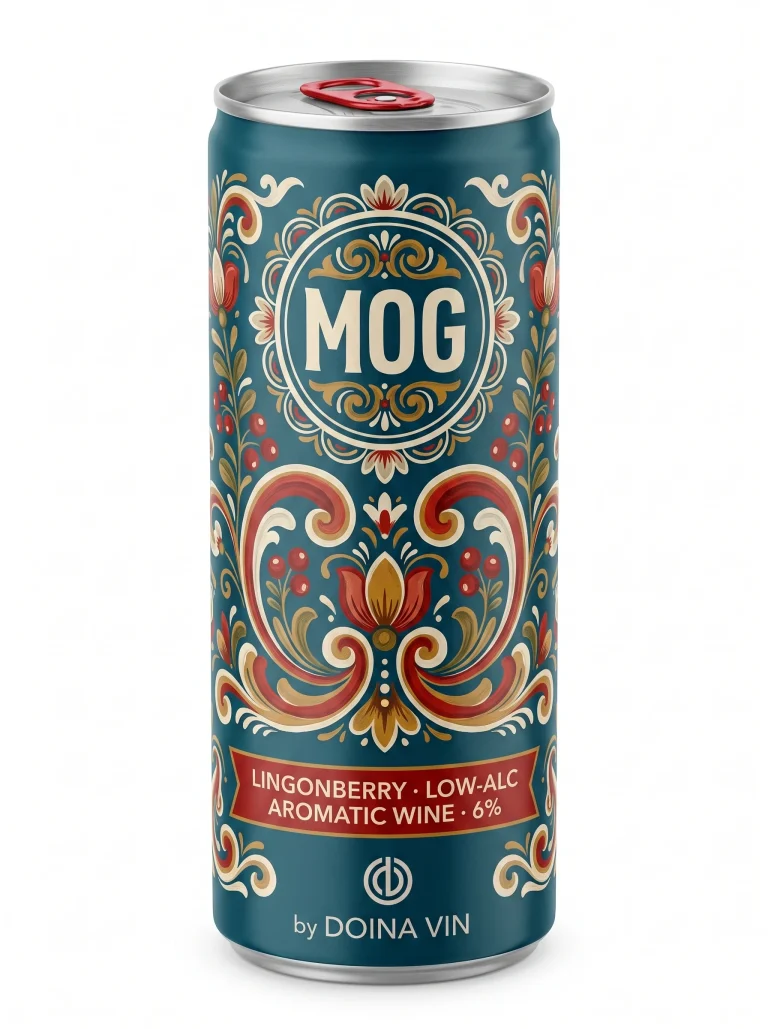 Lingonberry — Scandinavian Rosemaling Folk Painting